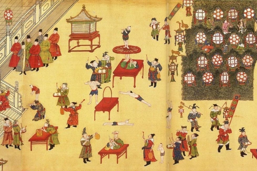 Biểu diễn trước sân điện